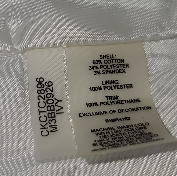 Calvin Klein Shift Dress Size 8 White Ivory - Picture 9 of 11